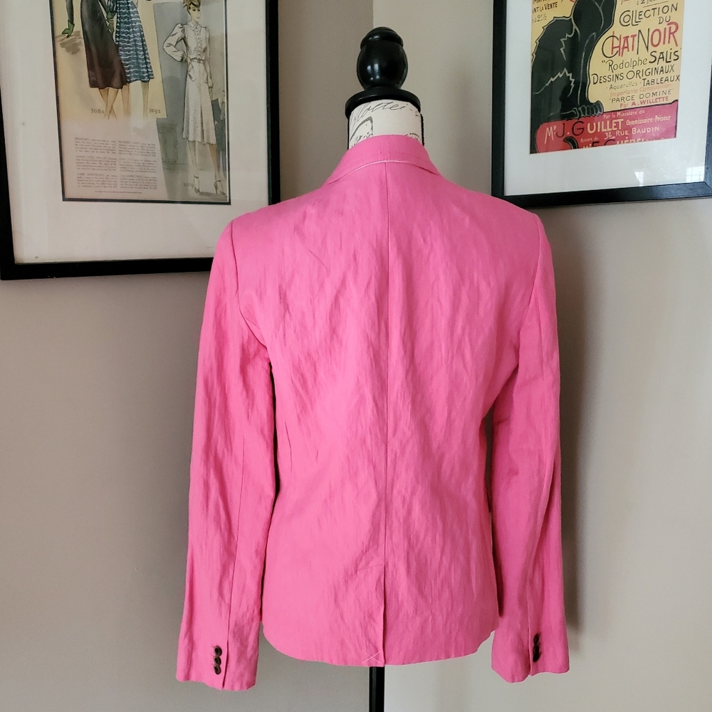 J. Crew Schoolboy Herringbone Pink Blazer Size 8 Tall NWT - Picture 6 of 16